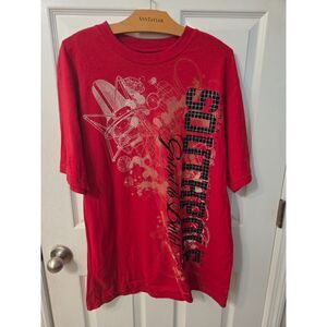 Vtg Y2K Southpole Red TShirt Mens Size Large